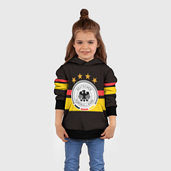 Толстовка-худи детская СБОРНАЯ ГЕРМАНИИ, цвет: 3D-черный — фото 2