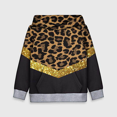 Детская толстовка Леопардовый принт / 3D-Меланж – фото 1
