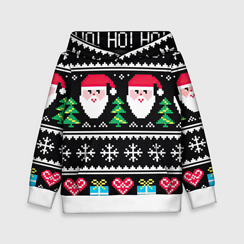 Детская толстовка Ho! Ho! Ho! / 3D-Белый – фото 1