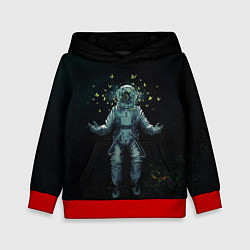 Толстовка-худи детская Космонавт, цвет: 3D-красный