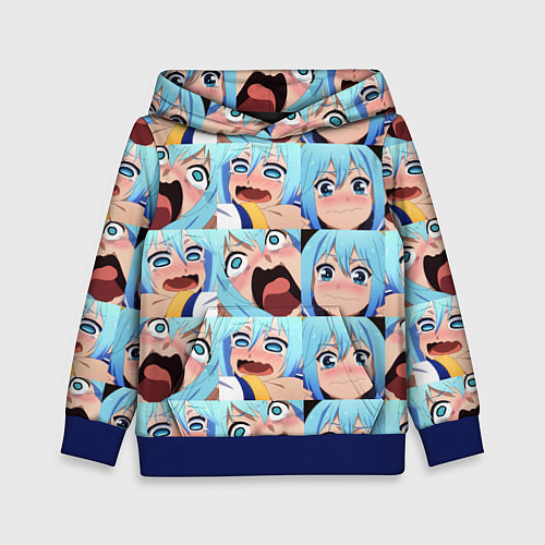 Детская толстовка Аква Коносуба Aqua Konosuba / 3D-Синий – фото 1