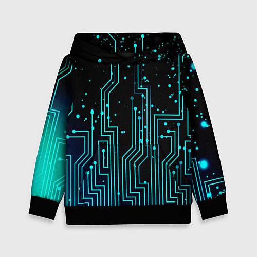 Детская толстовка Цифровая Схема / 3D-Черный – фото 1