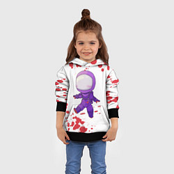 Толстовка-худи детская AMONG US - Импостор Покушал, цвет: 3D-черный — фото 2