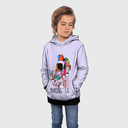 Толстовка-худи детская Among Us, цвет: 3D-черный — фото 2