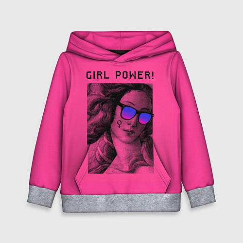 Детская толстовка Girl power! / 3D-Меланж – фото 1