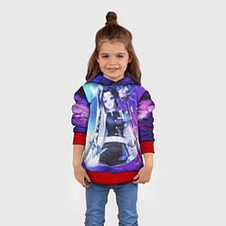 Толстовка-худи детская Шинобу, цвет: 3D-красный — фото 2