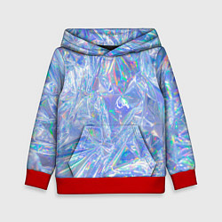 Толстовка-худи детская 3d ice glitch, цвет: 3D-красный