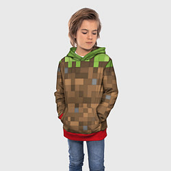 Толстовка-худи детская Minecraft камуфляж, цвет: 3D-красный — фото 2