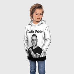 Толстовка-худи детская Dustin Poirier, цвет: 3D-черный — фото 2