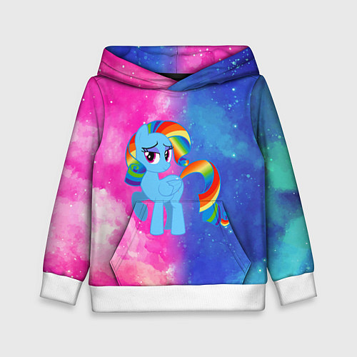 Детская толстовка Радуга Дэш / 3D-Белый – фото 1