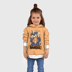 Толстовка-худи детская Аниме Волейбол, цвет: 3D-белый — фото 2