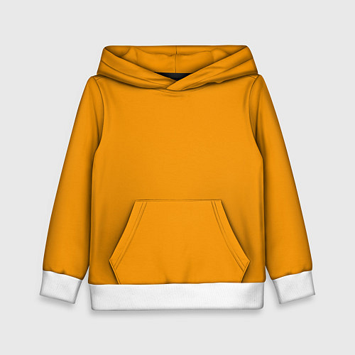 Детская толстовка Цвет Шафран без рисунка / 3D-Белый – фото 1
