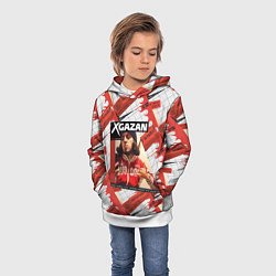 Толстовка-худи детская Клип Gazan - АБУ БАНДИТ, цвет: 3D-белый — фото 2