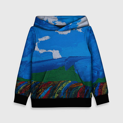 Детская толстовка Разноцветная абстракция / 3D-Черный – фото 1