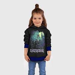 Толстовка-худи детская IRON MAIDEN, цвет: 3D-синий — фото 2