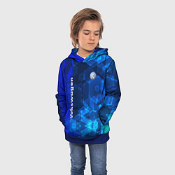 Толстовка-худи детская Volkswagen, цвет: 3D-синий — фото 2