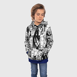 Толстовка-худи детская One-Punch Man Ванпачмен, цвет: 3D-синий — фото 2