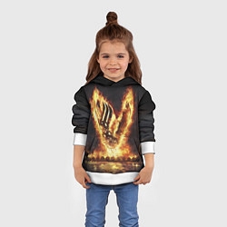 Толстовка-худи детская ВИКИНГИ VIKINGS V, цвет: 3D-белый — фото 2