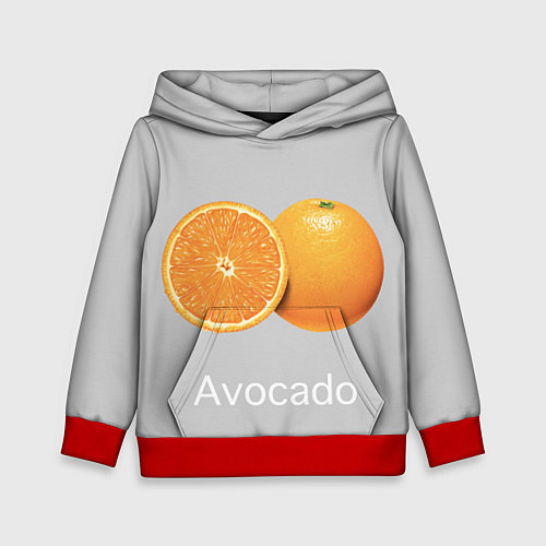 Детская толстовка Orange avocado / 3D-Красный – фото 1