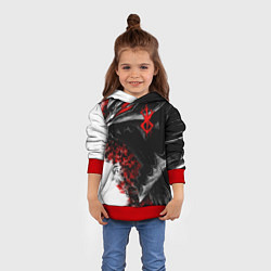 Толстовка-худи детская BERSERK БЕРСЕРК, цвет: 3D-красный — фото 2