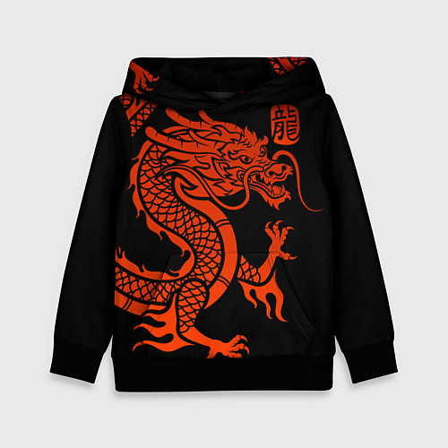 Детская толстовка RED CHINA DRAGON / 3D-Черный – фото 1