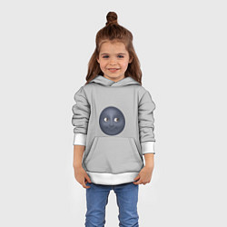 Толстовка-худи детская Темная луна, цвет: 3D-белый — фото 2