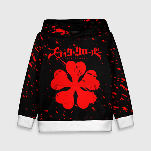 Детская толстовка ЧЕРНЫЙ КЛЕВЕР АНИМЕ, / 3D-Белый – фото 1
