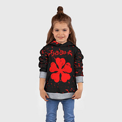 Толстовка-худи детская ЧЕРНЫЙ КЛЕВЕР АНИМЕ,, цвет: 3D-меланж — фото 2