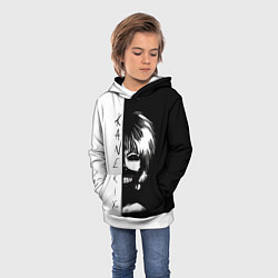 Толстовка-худи детская Kaneki X Tokyo Ghoul, цвет: 3D-белый — фото 2