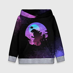 Толстовка-худи детская GODZILLA ГОДЗИЛЛА, цвет: 3D-меланж