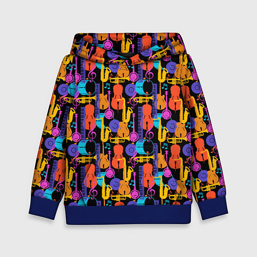 Детская толстовка Джаз / 3D-Синий – фото 1