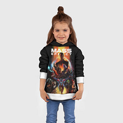 Толстовка-худи детская Mass effect, цвет: 3D-белый — фото 2
