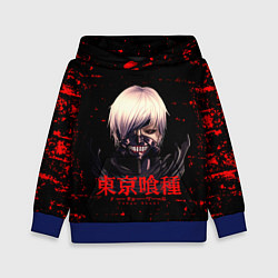 Толстовка-худи детская Токийский гуль Tokyo Ghoul, цвет: 3D-синий