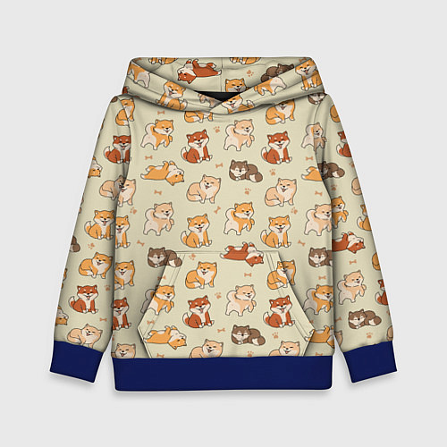 Детская толстовка Шиба-Ину / 3D-Синий – фото 1