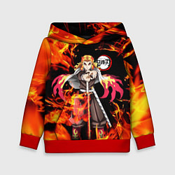 Толстовка-худи детская КЛИНОК РАССЕКАЮЩИЙ ДЕМОНОВ, цвет: 3D-красный