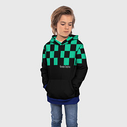 Толстовка-худи детская Kamado Tanjirou Kimetsu no Yaiba, цвет: 3D-синий — фото 2