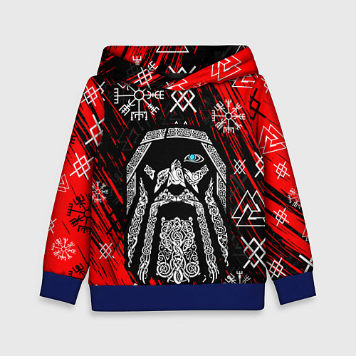 Детская толстовка БОГ ОДИН СИВОЛИКА / 3D-Синий – фото 1