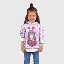Толстовка-худи детская Mai Bunny, цвет: 3D-белый — фото 2