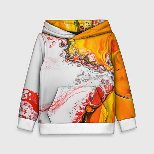 Детская толстовка Рисунок желтой краской / 3D-Белый – фото 1