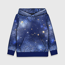 Толстовка-худи детская Небо в стиле Стимпанк, цвет: 3D-синий