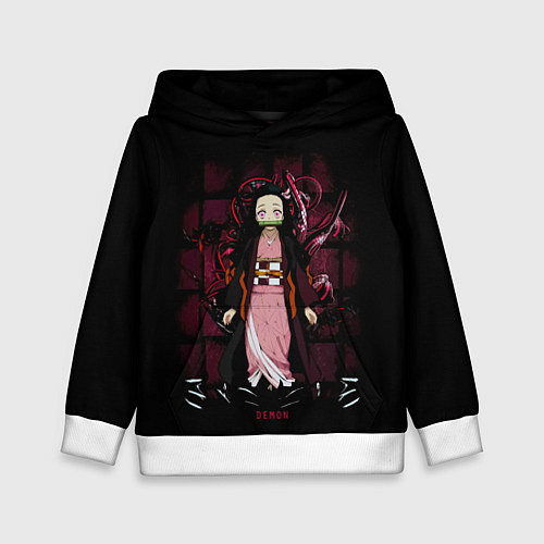 Детская толстовка Nezuko Kamado Kimetsu no Yaiba / 3D-Белый – фото 1