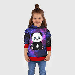 Толстовка-худи детская Space Panda, цвет: 3D-красный — фото 2