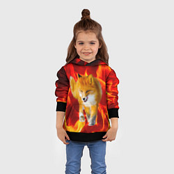 Толстовка-худи детская Fire Fox, цвет: 3D-черный — фото 2