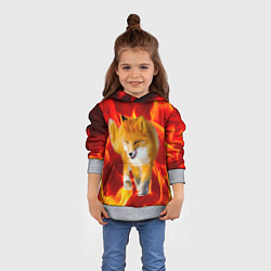 Толстовка-худи детская Fire Fox, цвет: 3D-меланж — фото 2