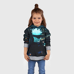 Толстовка-худи детская Магическая битва, цвет: 3D-меланж — фото 2