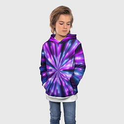 Толстовка-худи детская Неоновые стрелы, цвет: 3D-белый — фото 2