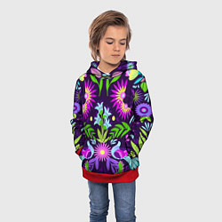 Толстовка-худи детская Мексиканская феерия, цвет: 3D-красный — фото 2