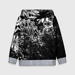 Толстовка-худи детская Floral Pattern, цвет: 3D-меланж