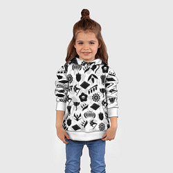 Толстовка-худи детская БЛИЧ КАПИТАНЫ ГОТЕЙ 13 ЭМБЛЕМЫ, цвет: 3D-белый — фото 2