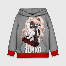 Толстовка-худи детская MONOKUMA JUNKO, цвет: 3D-красный